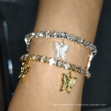 Natural Temperament Girl High-End Crystal Jewelry Full Diamond Butterfly Bracelet